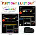 thumbnail image 3 of PEONAVET First and Last Day Of Sign, Double-Side Chalkboard Reusable Wooden 1St Day Of Pre/Kindergarten Photo Props, Starting Season Decoration, 3 of 9