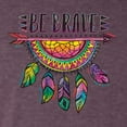 thumbnail image 2 of Colorful Neon Be Brave Dreamcatcher | Dean Russo Art Pop Culture Mens Premium Tri Blend T-Shirt, Vintage Purple, Medium, 2 of 6