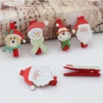 thumbnail image 4 of Pinzas de madera para árbol de Navidad, pinzas para fotos, pinzas para la ropa, pinzas para manualidades, pinzas para colgar, Papá Noel, oso, muñeco de nieve, alce, 4 of 5