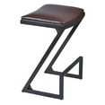 thumbnail image 2 of Armen Living Atlantis 30" Bar Height Barstool in Auburn Bay finish with Brown Pu -, 2 of 5