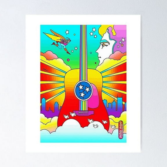 Peter Max Original Pop Art Poster Wall Art, Modern Wall Decor For Living Room Bedroom, Wall Art, 8x12 UNFRAMED