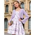thumbnail image 2 of Aideaone Girls Dress Set Floral Spaghetti Strap Dress with Cardigan for Tweens Teens 7-14 Years, 2 of 8