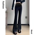 thumbnail image 1 of Maternidad primavera nuevo estilo pantalones Bootcut adelgazantes para mujer aberturas laterales suaviza tu silueta muestra prendas de vestir exteriores de alto adelgazamiento, 1 of 5