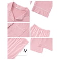 thumbnail image 6 of UVN Womens Winter Pajama Long Sleeve Casual Ladies Button Down Lounge Set for Women Soft Sleepwear Set with Pockets, 6 of 9