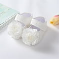 thumbnail image 2 of Girls Sneakers Sizes 6-10 Months Fashionable New Pattern Cute Floral Decoration Hook Loop Lightweight White Baby Shoes, 2 of 7