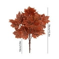 thumbnail image 3 of Nrmrqz Artificial Maple Leaf Branches - 15.3" Plastic Faux Fall Leaves | Waterproof & UV Resistant | Outdoor/Indoor Decor for Porch, Garden, Window Box | Flexable Stems with Realistic Texture, 3 of 6