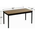 thumbnail image 5 of Correll 24"W x 60"D High Pressure Library Table in Medium Oak, 5 of 9