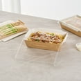 thumbnail image 4 of Cafe Vision Rectangle Clear Plastic Lid - Fits Medium Click Lock Container - 200 count box, 4 of 11