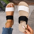 thumbnail image 4 of Flat Sandals for Women,Summer Shoes,Summer Sandals for Women,Comfortable Sandals for Women,Women's Flats,Women's Fashion Plus-Size Casual - Flat Sandals,Black,6, 4 of 4