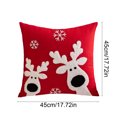 thumbnail image 3 of Decoraciones navideñas, adornos navideños, funda de almohada navideña bordada de algodón de 18 x 18 pulgadas para decoración de invierno, camas, sofás, cojines, autos, ilumina ambientes festivos, fund, 3 of 6