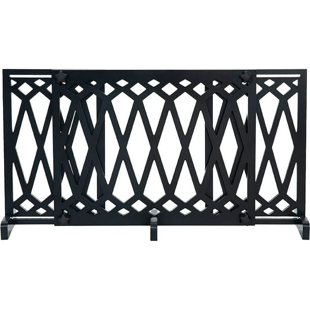 Dog Gate for Doorway and Stairs Expanding Portable Freestanding Wooden