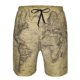 thumbnail image 3 of Balery Vintage World Map Traje de Baño Estilo Hawaiano para Hombre, Shorts de Secado Rápido con Bolsillos-3X-Large, 3 of 6