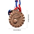 thumbnail image 3 of Medalla 6 5 Cm Premios Baloncesto Con Cinta para El Cuello Juegos Dorados/plateados/bronces Campeonato, 3 of 9