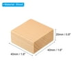 thumbnail image 2 of Uxcell 40x40mm Blank Wood Rubber Stamp Mounts, 10 Pack Wooden Rubber Stamp Handle Hard Wooden Blocks Style 1, Brown, 2 of 5