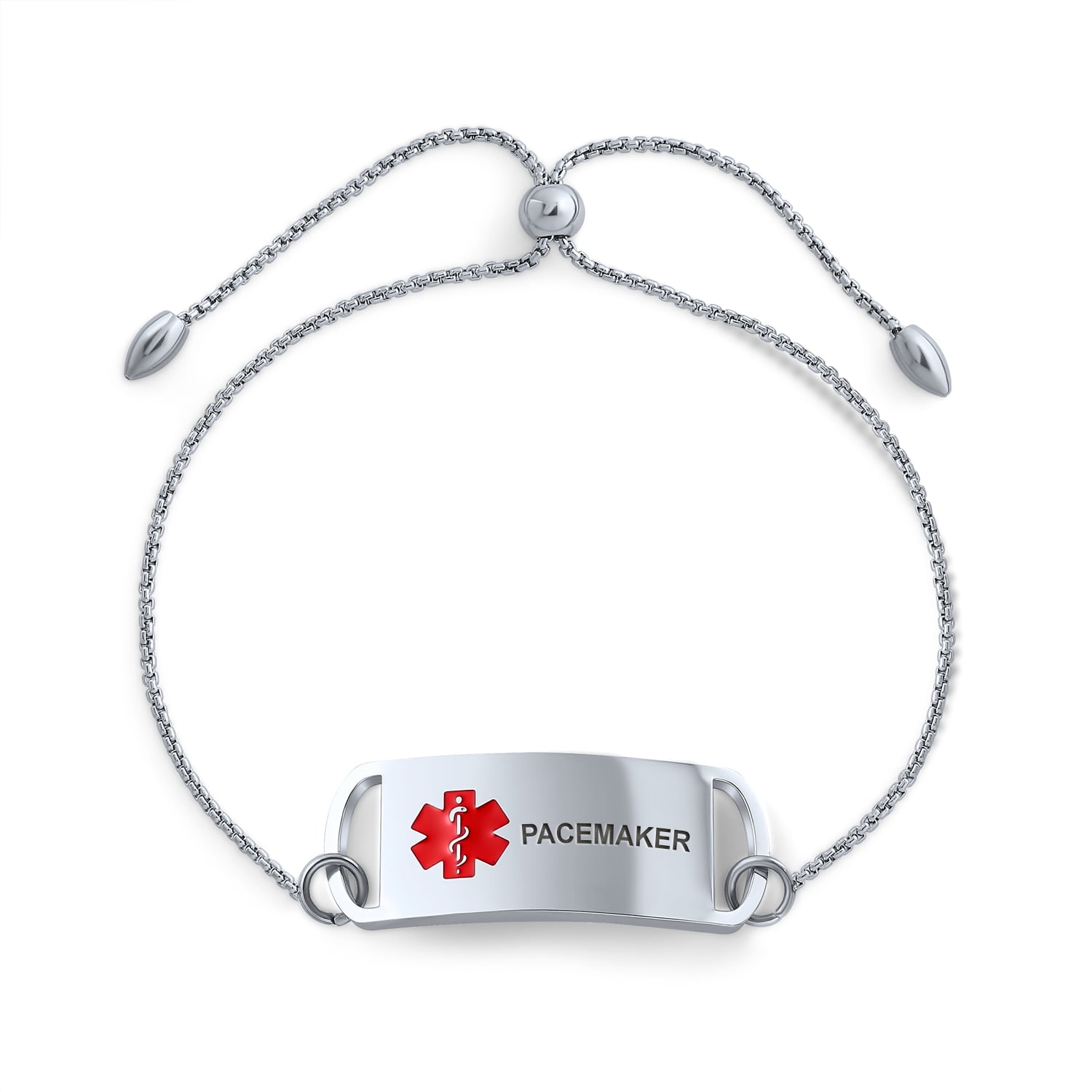 Pre-Engraved & Customizable COPD Lung Disease Alert My Identity Doctor White Symbol Oval Link Medical Bracelet 