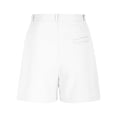thumbnail image 5 of RYRJJ Bermuda Shorts for Women Dressy Casual Summer High Waist Pleated Wide Leg Work Trouser Shorts with Pockets and Belt(White,L), 5 of 6