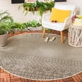 thumbnail image 2 of Safavieh Courtyard Naomi Geometric Indoor/Outdoor Area Rug, Beige/Black, 4' x 4' Round, 2 of 9