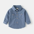 thumbnail image 2 of alcepopk Boys' Long Sleeve Button Up Casual Dress Shirt(Blue,4-5 Y), 2 of 8