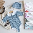 thumbnail image 6 of AJZIOJIRO Baby Girls Swimsuit Bathing Suits 1-9T Toddler Infant Summer Floral UPF 50+ Sun Protection Swimwear, 6 of 9