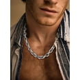thumbnail image 3 of ChainHouse Stainless Steel Cable Link Chain Necklace for Men Women 9mm Width Rolo Necklaces Jewelry Gift, 20 inch, 3 of 10