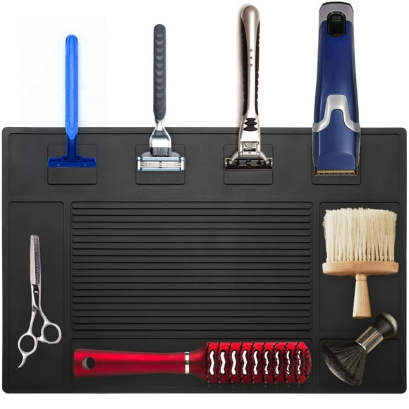 Alfombrilla organizadora de barbero Hedume magnética, 45 cm x 30 cm, PVC