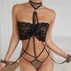thumbnail image 1 of Conjunto de lencería para mujer, dos piezas, lazo, malla transparente, encaje, anillo de acero, sujetador, tangas, lencería con aros, ropa interior erótica íntima Tan Jianjun unisex, 1 of 2