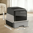 thumbnail image 2 of Fully Enclosed Cat Litter Box - Top Sifting Grate, Drawer Design for Easy Cleaning, 2 of 6