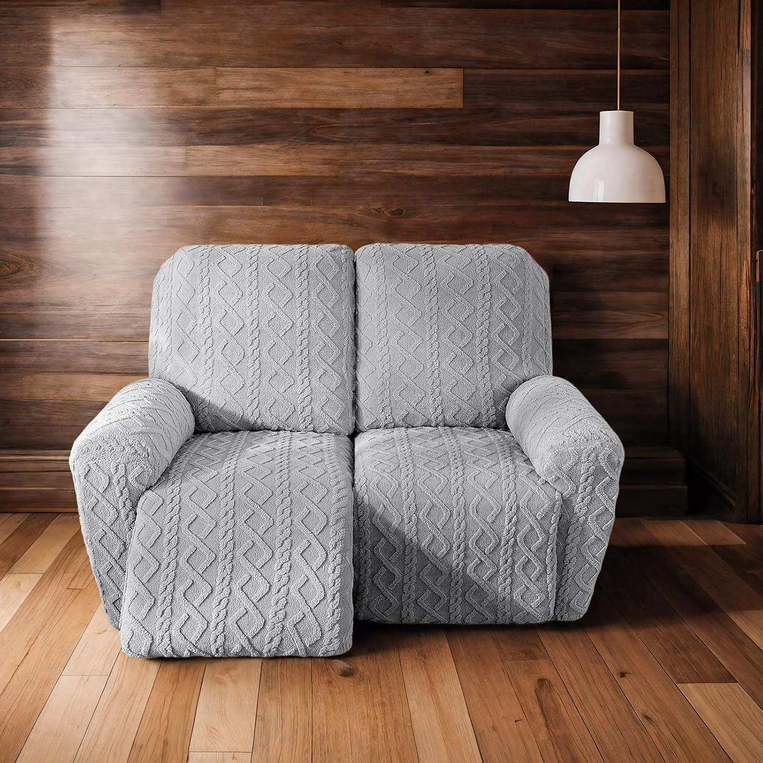 Solennerer Recliner Chair Covers 4-Pieces Reclining Chair Slipcovers with Pocket& Elastic Bottom, Soft Feel Fitted Lazy Boy Sofa Couch Cover Washable, Stretch Recliner Furniture Protector