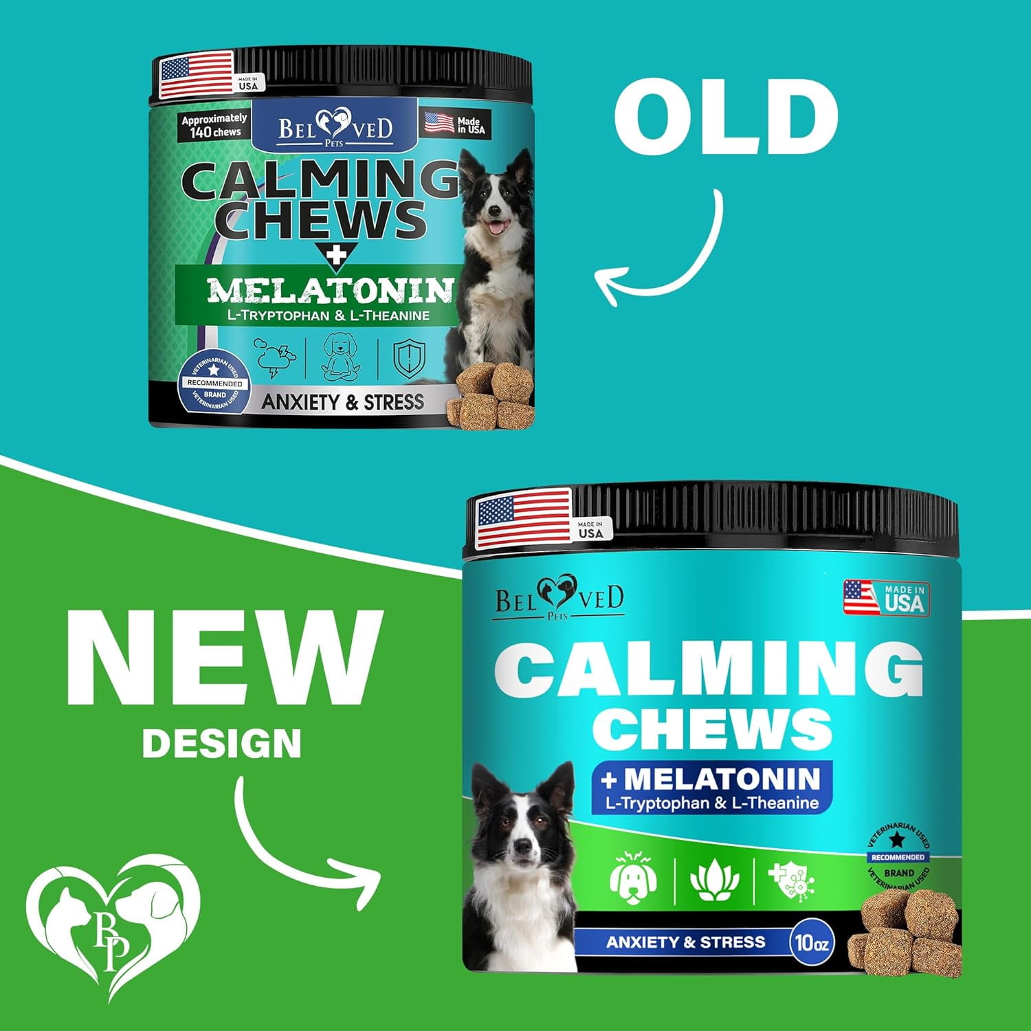 Beloved Pets Calming Chews for Dogs – Melatonin Dog Treats for Anxiety Relief, Stress Support & Sleep Aid – Relaxing Supplement for Fireworks, Thunder, Travel & Barking – Natural Anti-Stress Dog Chew