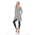 thumbnail image 3 of (charcoal, s) - Women's Solid Colour Tunic Top, 3 of 5
