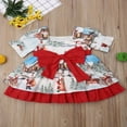thumbnail image 3 of Robe de Noël Père Noël pour Bébé Fille Nœud Papillon Volant Tutu Robe de Fête Rouge 3-4 Ans, 3 of 6
