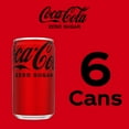 thumbnail image 6 of Coca-Cola Zero Sugar Soda Pop Mini Cans, 7.5 fl oz, 6 Pack, 6 of 17