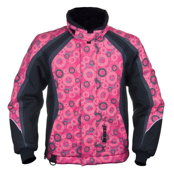 Mossi, 90-200C-2, Girls Winter Coat - Pink w/ Circles, Size 2