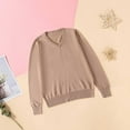 thumbnail image 4 of XXWXYD Clearence Girls Boys V-Neck Solid Color Sweater Long Sleeve Knit Top for School Uniform & Casual Outfit 4-7 Years, 4 of 4
