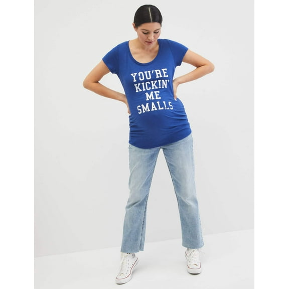 Motherhood Maternity You're Kickin' Me Smalls Maternity Graphic Tee