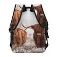 thumbnail image 3 of Haiem Yak Printed School Backpack,Casual Travel Lightweight Backpack,Durable Comfortable Multifunctional Backpack,Laptop Backpack, 3 of 5