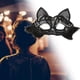 thumbnail image 5 of Máscara facial de cosplay para mujer, con venda para los ojos, accesorio de disfraz de animal, de encaje negro con pelo, 5 of 9