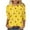 Yellow, variant on LYEAA Women 3/4 Sleeve Bee Festival Tops Round Neck Casual Blouse with Elastic Hem Soft Stretch Fabric Summer Outfit Yellow XL