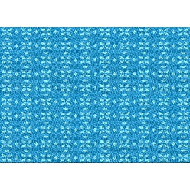 Ahgly Tapis Rectangulaire Lavable en Machine Intérieur Turquoise Bleu Vif, 2 Pieds x 5 Pieds