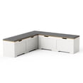 thumbnail image 4 of Aukfa 3pcs L-Shaped Storage Bench,Corner Bench with Flip-Top Lid and Cushion for Entryway/Living Room,White, 4 of 7