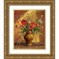thumbnail image 1 of Ziman, Peter 20x24 Gold Ornate Wood Framed with Double Matting Museum Art Print Titled - Field Flowers in Vase XI, 1 of 4