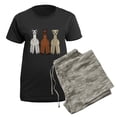 thumbnail image 5 of CafePress - Alpaca No Text Women's Dark Pajamas - Women's Short Sleeve Print T-Shirt and Pants Dark Cotton Pajama Set, 5 of 7
