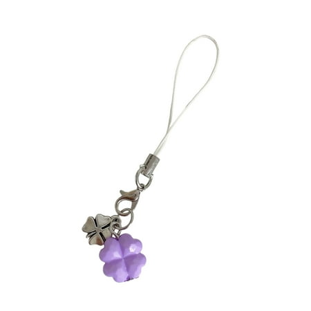 Acrylic Four Clovers Lucky Keychain Phone Charm Clovers Accessory For Women Men Keys Wallets Styling