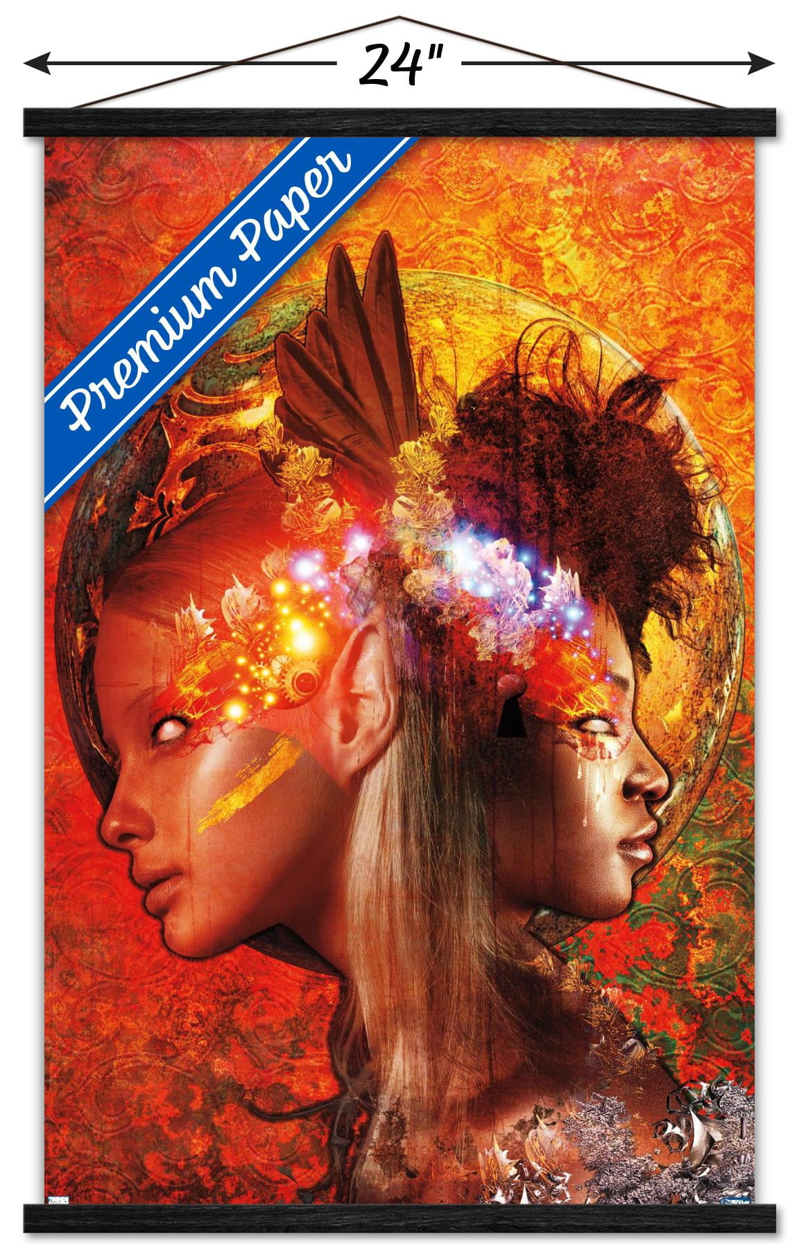 Jena DellaGrottaglia: Cosmic Zodiac - Gemini Wall Poster with Magnetic Frame, 22.375" x 34"
