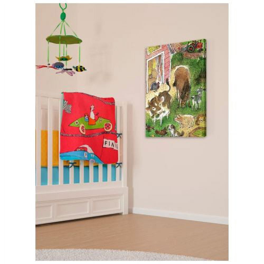 "Farm Animals" Painting Print on Wrapped Canvas
