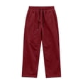 thumbnail image 6 of Qgtaibl Men's Wide Leg Sweatpants with Pockets Loose Fit Breathable Casual Workout Trousers Drawstring Elastic Waist Uncuffed Fall Joggers Wine XS, 6 of 6