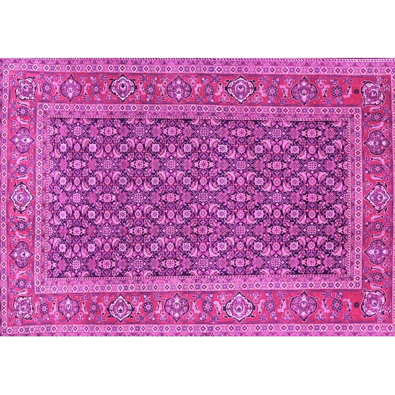 Ahgly Company Indoor Rectangle Persian Pink Traditional Area Rugs, 5' x 7'