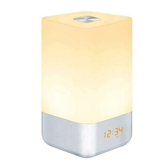 Night Light and Alarm Clock 2 in 1 With Simulated Sunrising Sunset Lighting