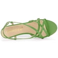thumbnail image 4 of Sandalias De Tacón De Aguja Con Tiras Destalonado Para Mujer Verde 40, 4 of 5