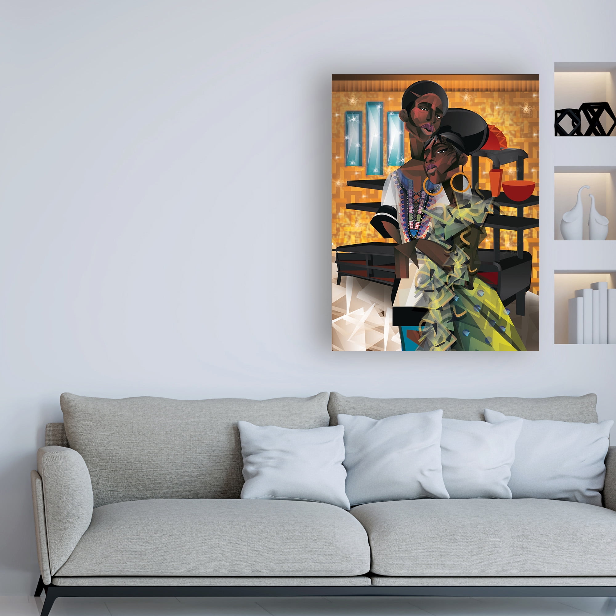 Jaleel Campbell 'Do You Love What You Feel?' Canvas Art
